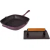 Berghoff Neo 2-piece Cast Iron Set In Purple