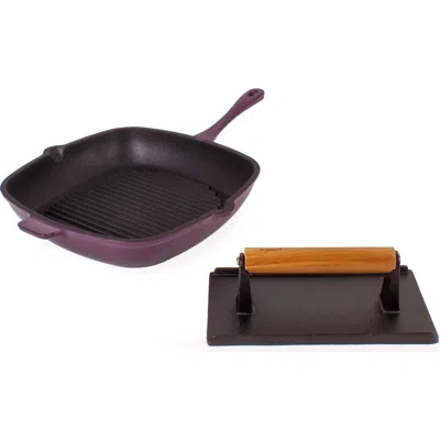 Berghoff Neo 2-piece Cast Iron Set In Purple