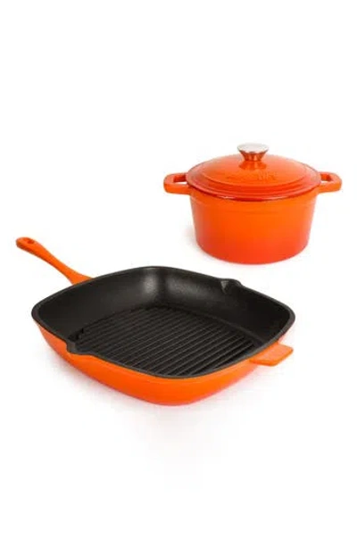 Berghoff Neo 3-piece 3-quart Cast Iron Set In Orange