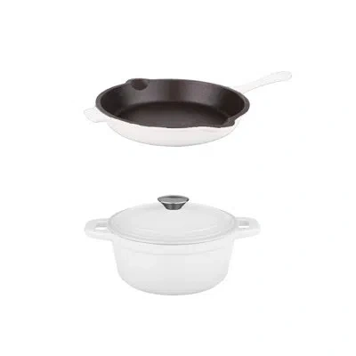 Berghoff Neo 3 Piece Cast Iron Cookware Set In White