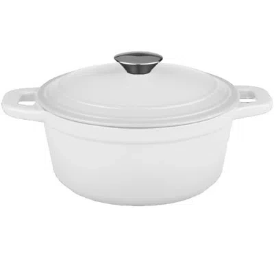 Berghoff Neo 3qt Cast Iron Round Covered Dutch Oven In White