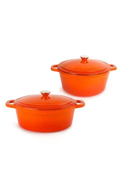 Berghoff Neo 4-piece Cast Iron Cookware In Orange