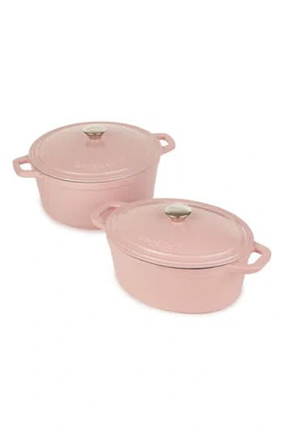 Berghoff Neo 4-piece Cast Iron Dutch Oven Cookware Set In Pink