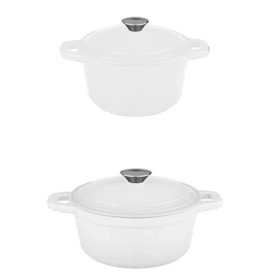 Berghoff Neo 4 Pieces Cast Iron Cookware Set In White