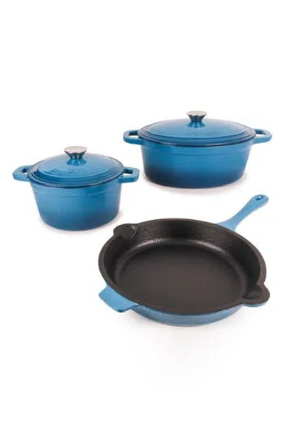 Berghoff Neo 5-piece Cast Iron Set In Blue
