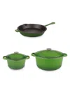 Berghoff Neo 5-piece Cast Iron Set In Green