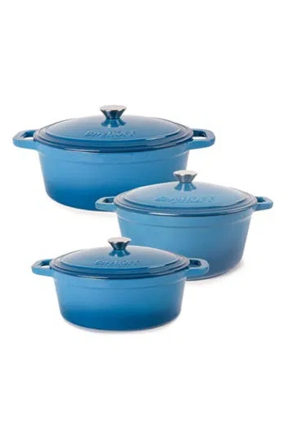 Berghoff Neo 6-piece Cast Iron Dutch Oven Cookware Set In Blue