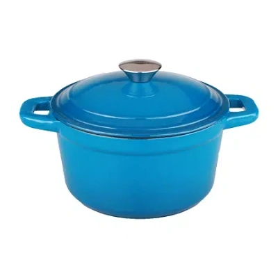 Berghoff Neo 7-qt. Round Cast Iron Casserole Dish In Blue