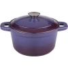 Berghoff Neo 7-qt. Round Cast Iron Casserole Dish In Purple