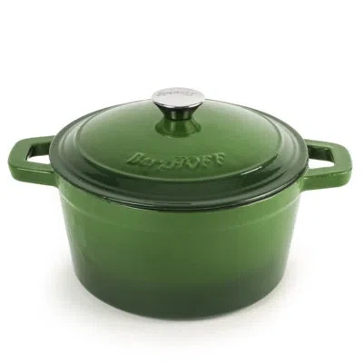Berghoff Neo 7qt Cast Iron Round Covered Dutch Oven In Green