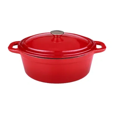 Berghoff Neo 8-qt. Oval Cast Iron Casserole Dish In Red