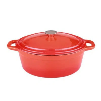 Berghoff Neo 8qt Cast Iron Oval Covered Dutch Oven In Orange