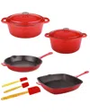 Berghoff Cast Iron Cookware Set In Red