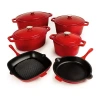 Berghoff Neo Cast Iron 10-pc. Cookware Set In Red