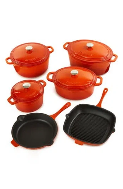 Berghoff Neo Cast Iron 10-piece Cookware Set In Orange