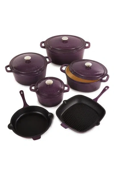 Berghoff Neo Cast Iron 10-piece Cookware Set In Purple