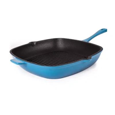 Berghoff Neo Cast Iron 11" Grill Pan In Blue