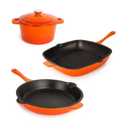 Berghoff Neo Cast Iron 4-pc. Cookware Set In Orange