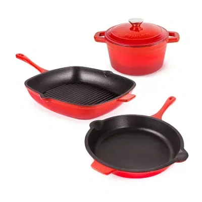 Berghoff Neo Cast Iron 4-pc. Cookware Set In Red