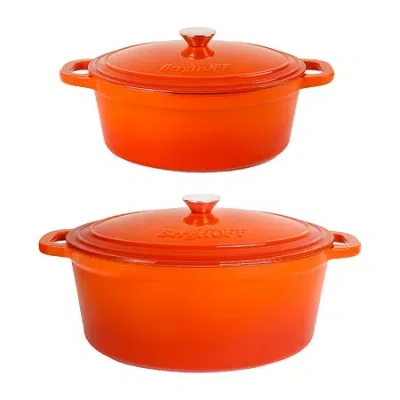 Berghoff Neo Cast Iron 4-pc. Dutch Oven Set In Orange
