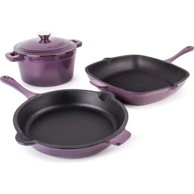 Berghoff Neo Cast Iron 4-piece Cookware Set In Purple