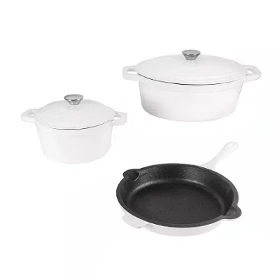 Berghoff Neo Cast Iron 5-pc. Cookware Set In White