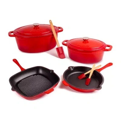 Berghoff Neo Cast Iron 9-pc. Cookware Set In Red