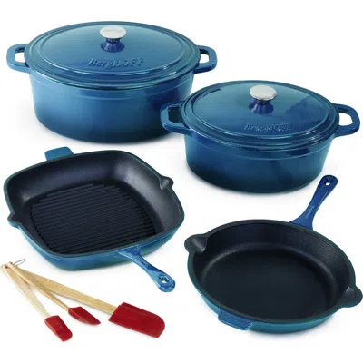 Berghoff Neo Cast Iron 9-piece Cookware Set In Blue