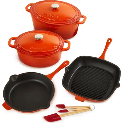Berghoff Neo Cast Iron 9-piece Cookware Set In Orange