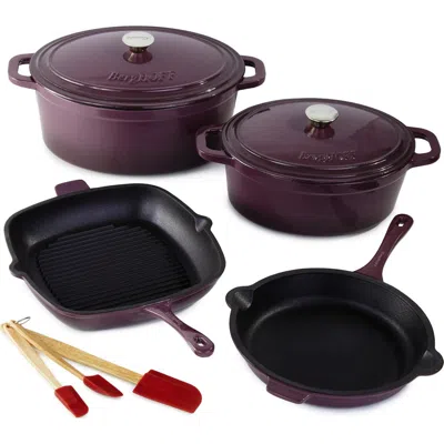 Berghoff Neo Cast Iron 9-piece Cookware Set In Purple