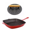 Berghoff Neo Cast Iron Grill Pan And Slotted Steak Press Set In Red