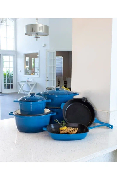 Berghoff Neo Cast Iron Cookware 10-piece Set In Blue