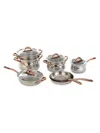 Berghoff Ouro 11-piece Cookware Set In Copper