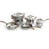 Berghoff Ouro Gold 14-piece Cookware Set In Silver/rose Gold/red