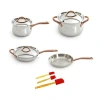 Berghoff Ouro Gold 18/10 Stainless Steel 10-pc. Cookware Set In Silver