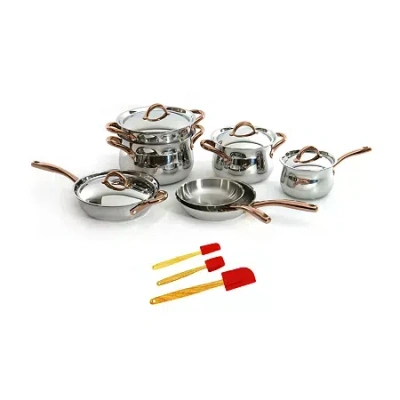 Berghoff Ouro Gold 18/10 Stainless Steel 14-pc. Cookware Set In Silver