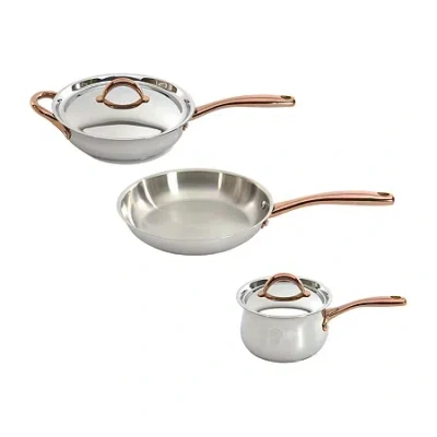 Berghoff Ouro Gold 18/10 Stainless Steel 5-pc. Cookware Set In Silver