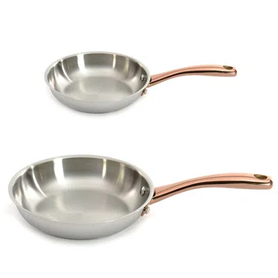 Berghoff Ouro Gold 2pc 18/10 Stainless Steel Fry Pan Set In Metallic