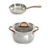 Berghoff Ouro Gold 3-pc. Stainless Steel Cookware Set In Silver