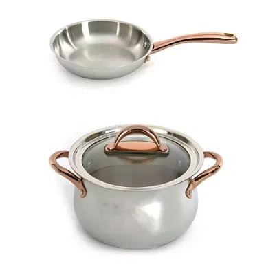 Berghoff Ouro Gold 3-pc. Stainless Steel Cookware Set In Silver