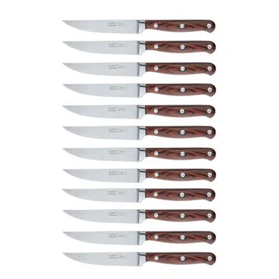 Berghoff Pakka 12pc Stainless Steel Steak Knife Set, 12" In Brown
