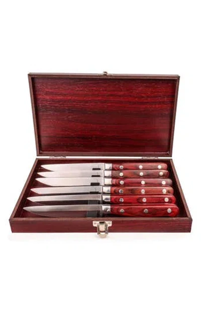 Berghoff Pakka's Set Of 14 Serrated Steak Knives In Red