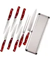 Berghoff Pakka Wood 9-piece Steak Carving Knife Set In Brown