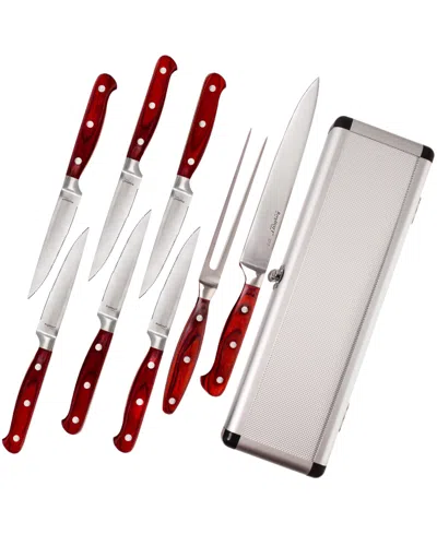 Berghoff Pakka Wood 9-piece Steak Carving Knife Set In Brown