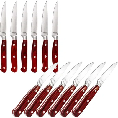 Berghoff Pakkas 12-piece Stainless Steel Steak Knives In Brown