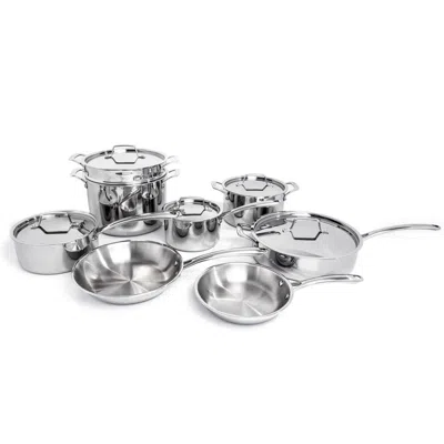 Berghoff Professional 13pc Tri-ply 18/10 Stainless Steel Cookware Set With Ss Lids In Metallic