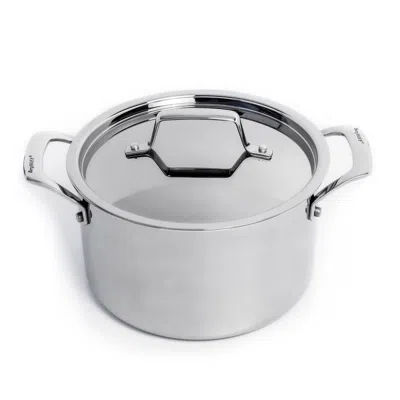 Berghoff Professional Tri-ply 18/10 Stainless Steel 8" Stockpot With Ss Lid, 4qt. In Metallic