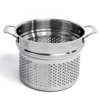 Berghoff Professional Tri-ply 18/10 Stainless Steel Pasta Steamer Insert, 10" In Silver