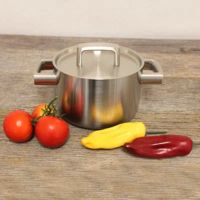 Berghoff Ron 3.2 Qt 18/10 Stainless Steel 5-ply Covered Dutch Oven In Silver