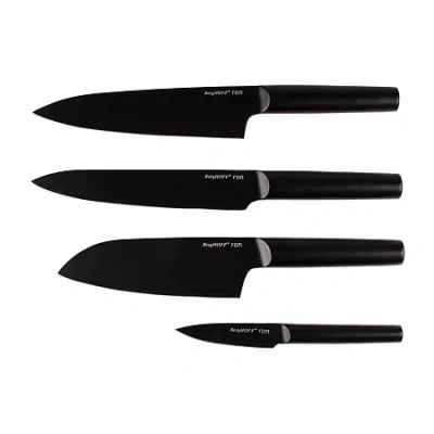 Berghoff Ron Stainless Steel 4-pc. Knife Set In Black